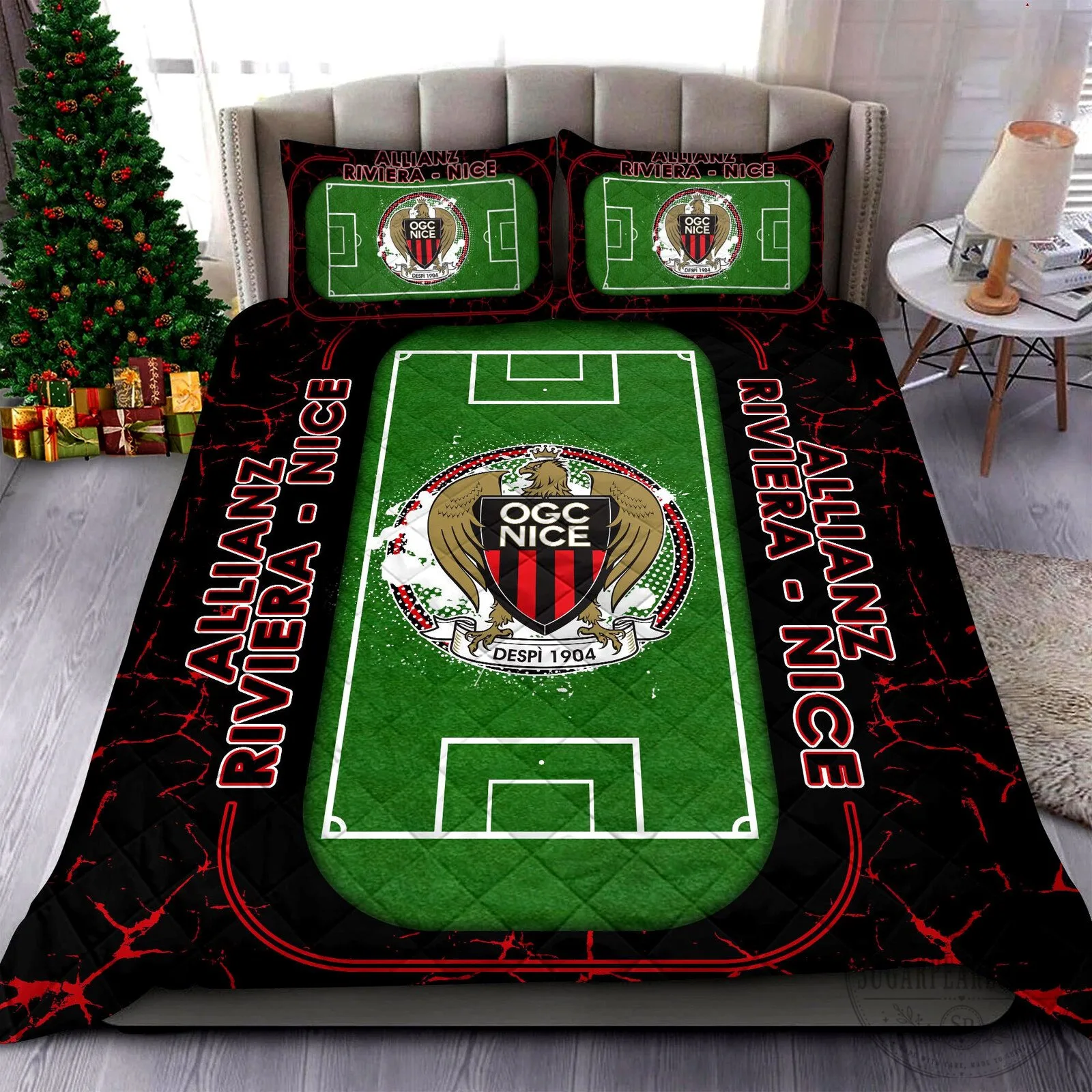 OGC Nice Allianz Riviera Football Field Bedding Set