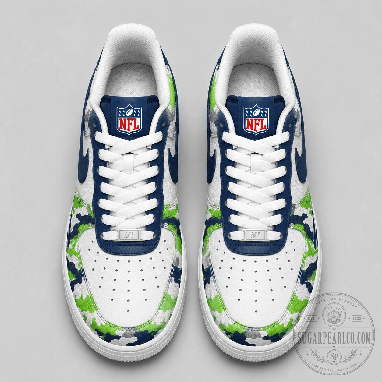Seattle Seahawks National Football League Camouflage Pattern Low Top Shoes