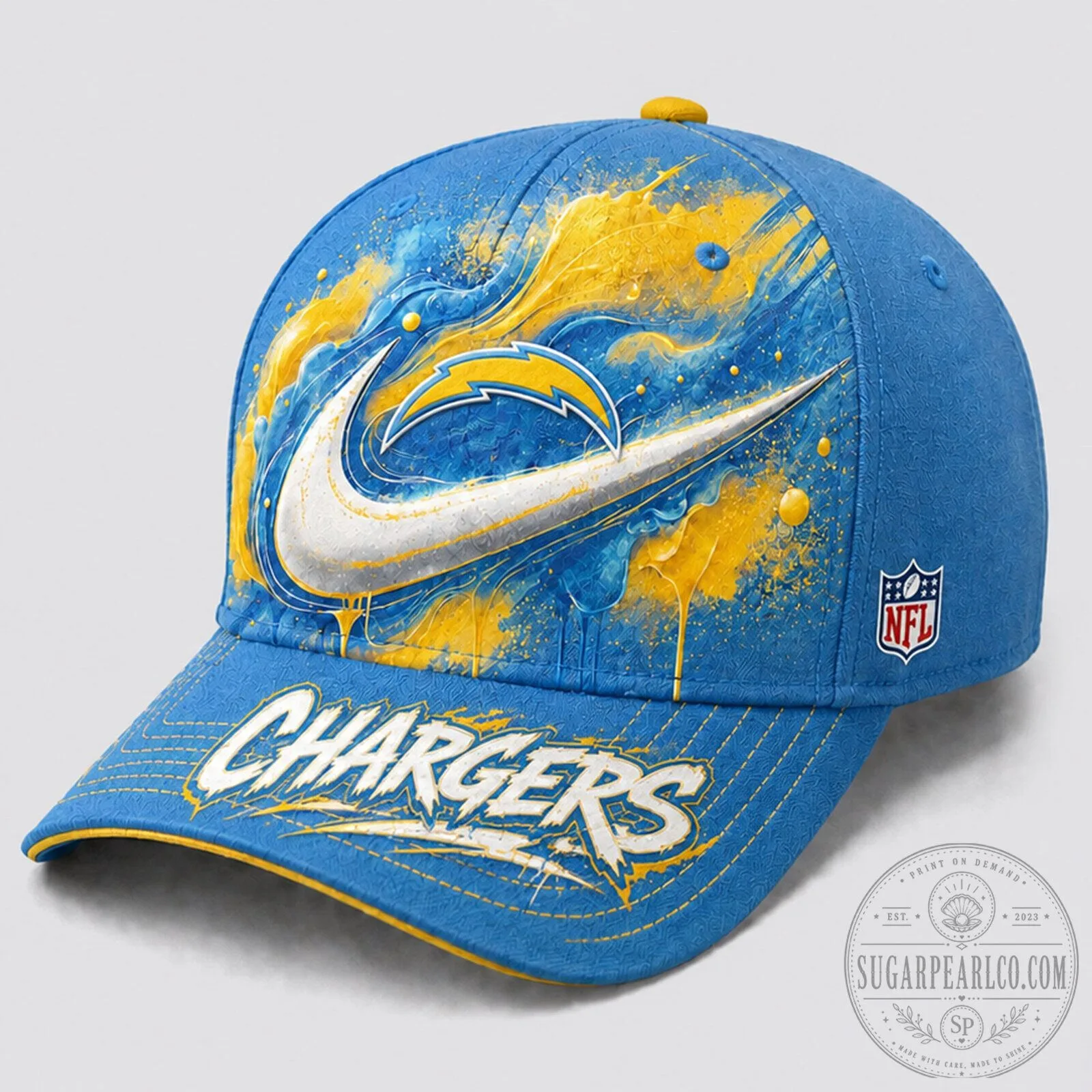 Los Angeles Chargers Nike Paint Burst Fan Pride Cap Hat