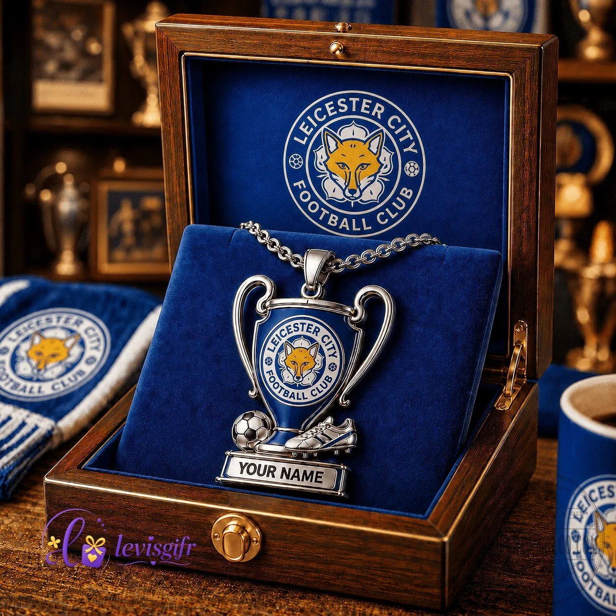 Leicester City Football Club Trophy Pendant Necklace