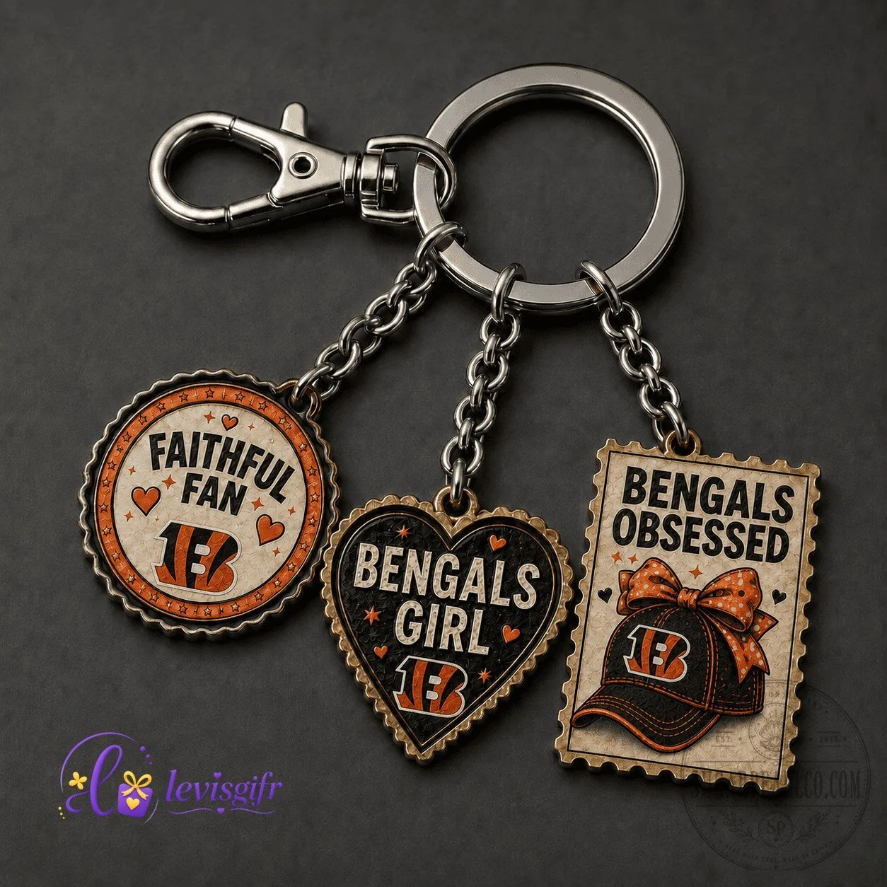 Cincinnati Bengals Football Faithful Fan Bengals Girl Bengals Obsessed Keychain 2 Cincinnati Bengals Football Faithful Fan Bengals Girl Bengals Obsessed Keychain