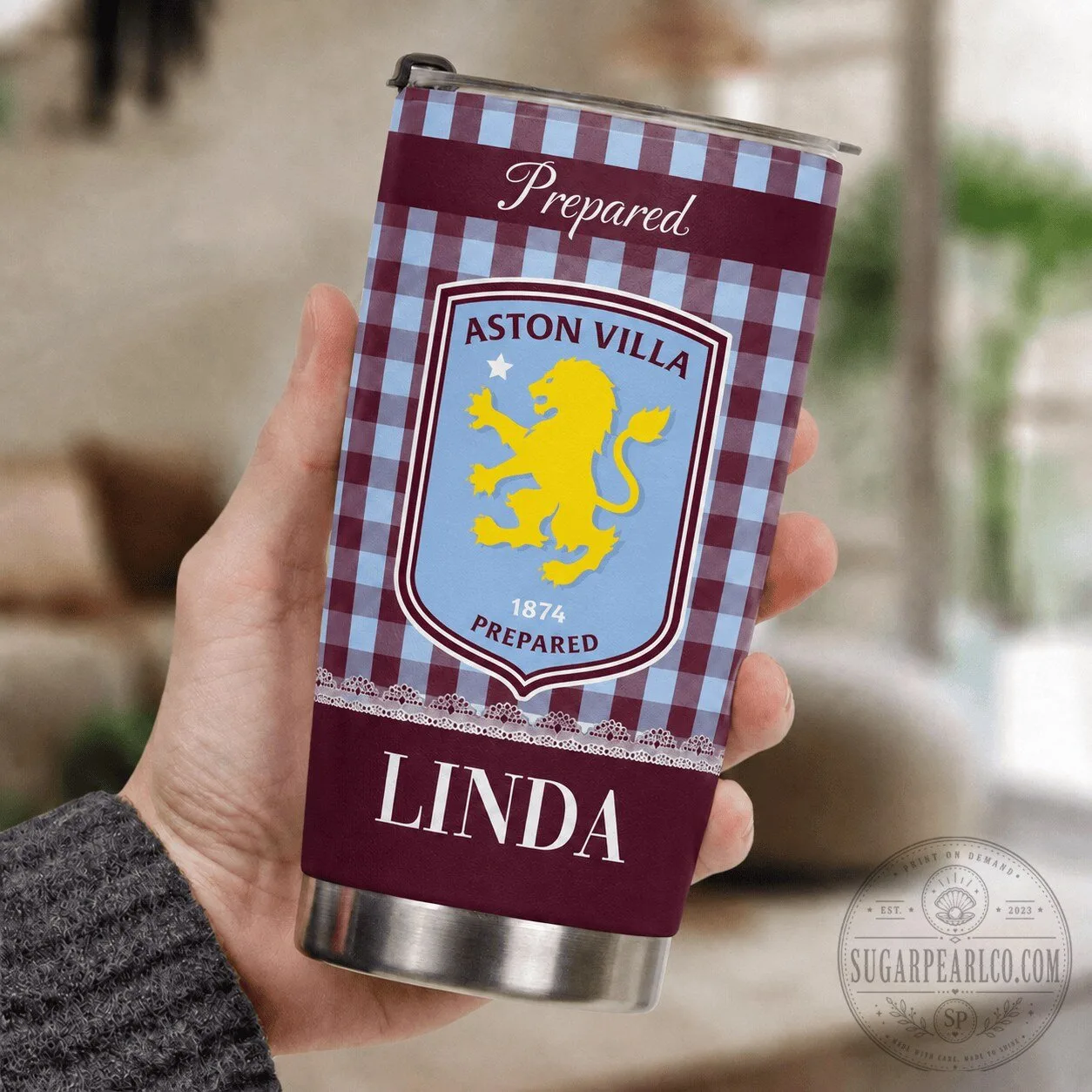 Aston Villa Football Club Prepared Custom Name Insulated Tumbler