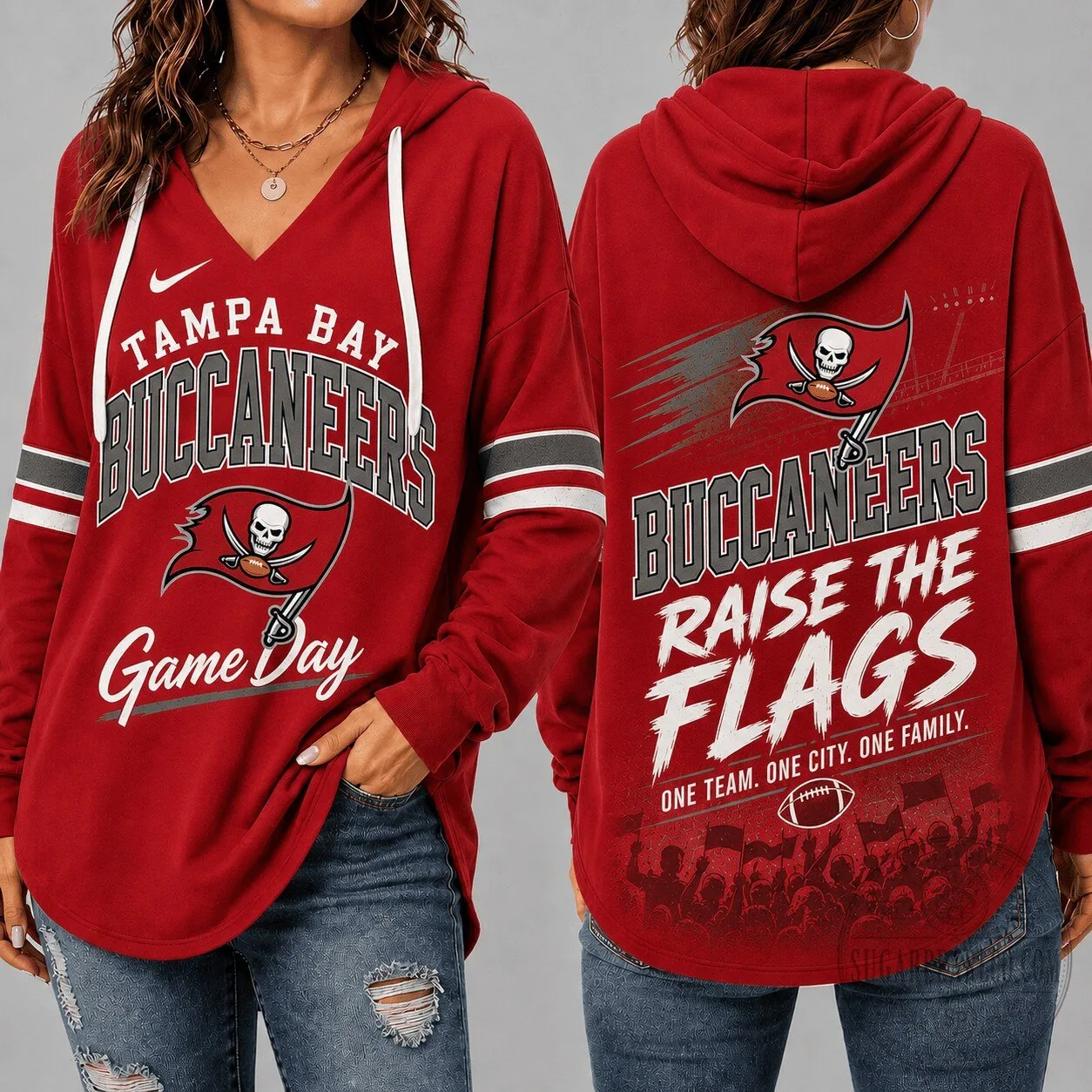 Tampa Bay Buccaneers Game Day Raise The Flags NFL Football Hoodie