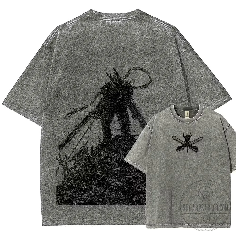 Chainsaw Man Anime Manga Washed Graphic T-Shirt