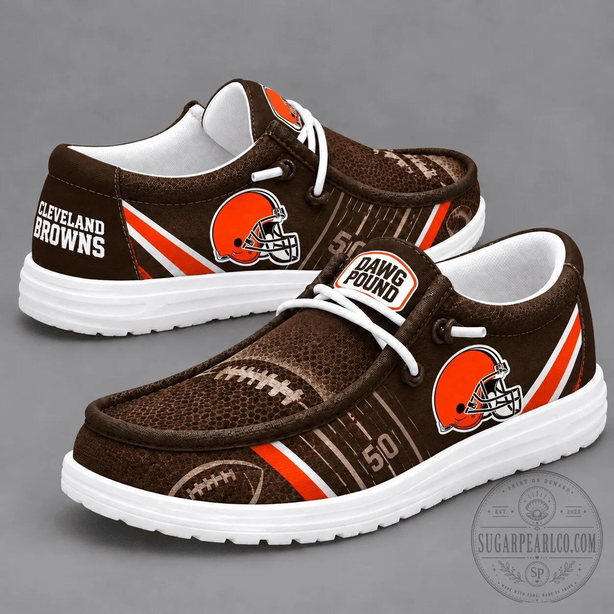 Cleveland Browns NFL Football Team Dawg Pound Loafer Shoes