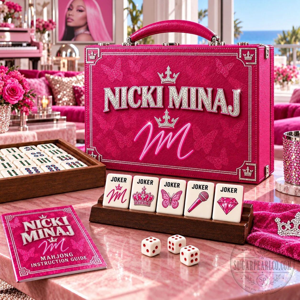 Nicki Minaj Premium Mahjong Game Set with Carrying Case and Instruction Guide