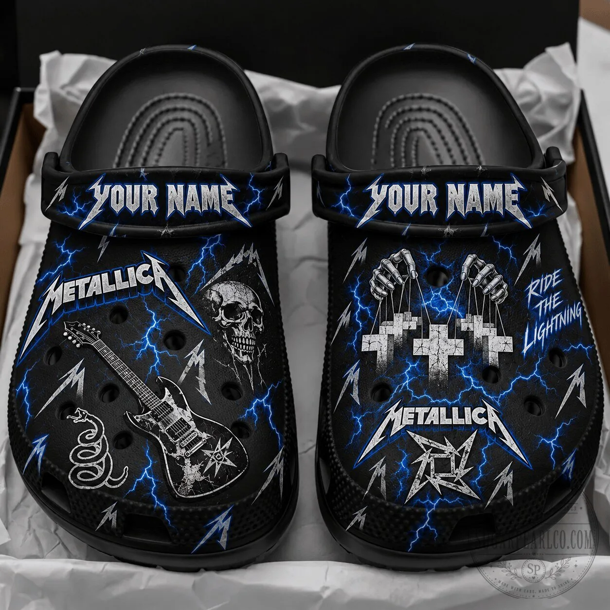 Metallica Ride The Lightning Personalized Clogs Shoes for Rock Music Fans