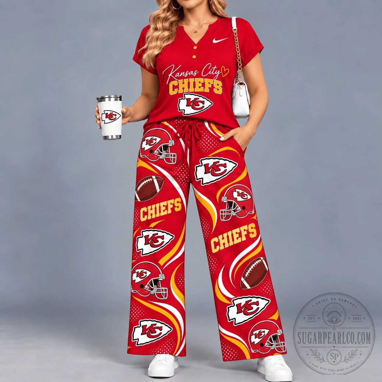 Kansas City Chiefs Football Team Red Pajamas Set 2 Kansas City Chiefs Football Team Red Pajamas Set