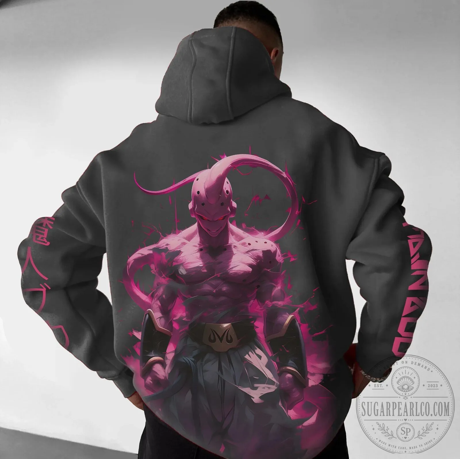 Majin Buu Dragon Ball Z Anime Character Graphic Print Pullover Hoodie