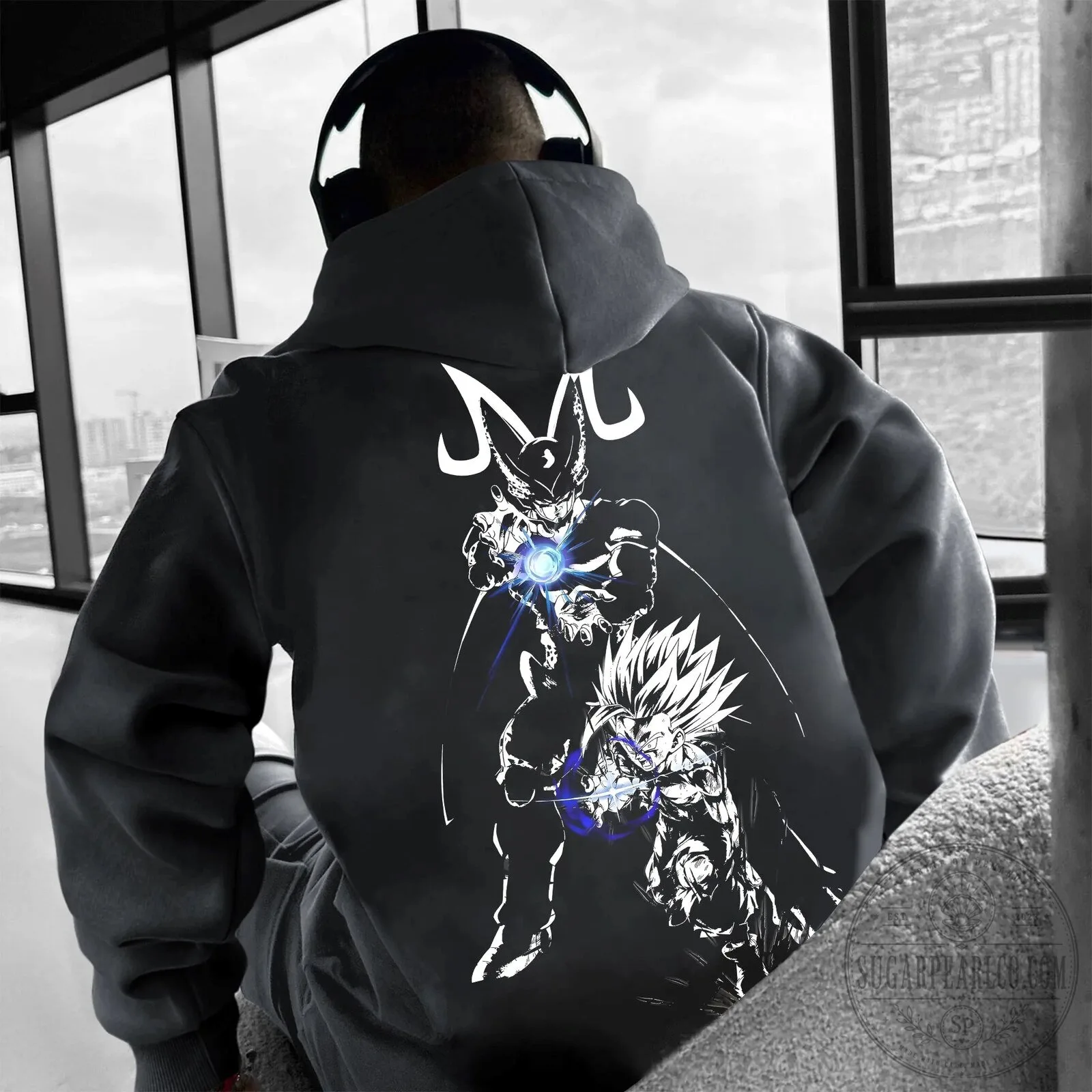 Dragon Ball Z Majin Vegeta and Cell Anime Graphic Print Hoodie