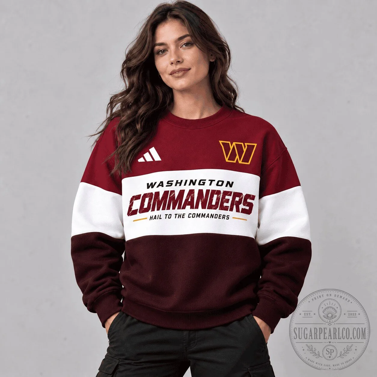 Washington Commanders NFL Football Team Hail To The Commanders Crewneck Sweatshirt