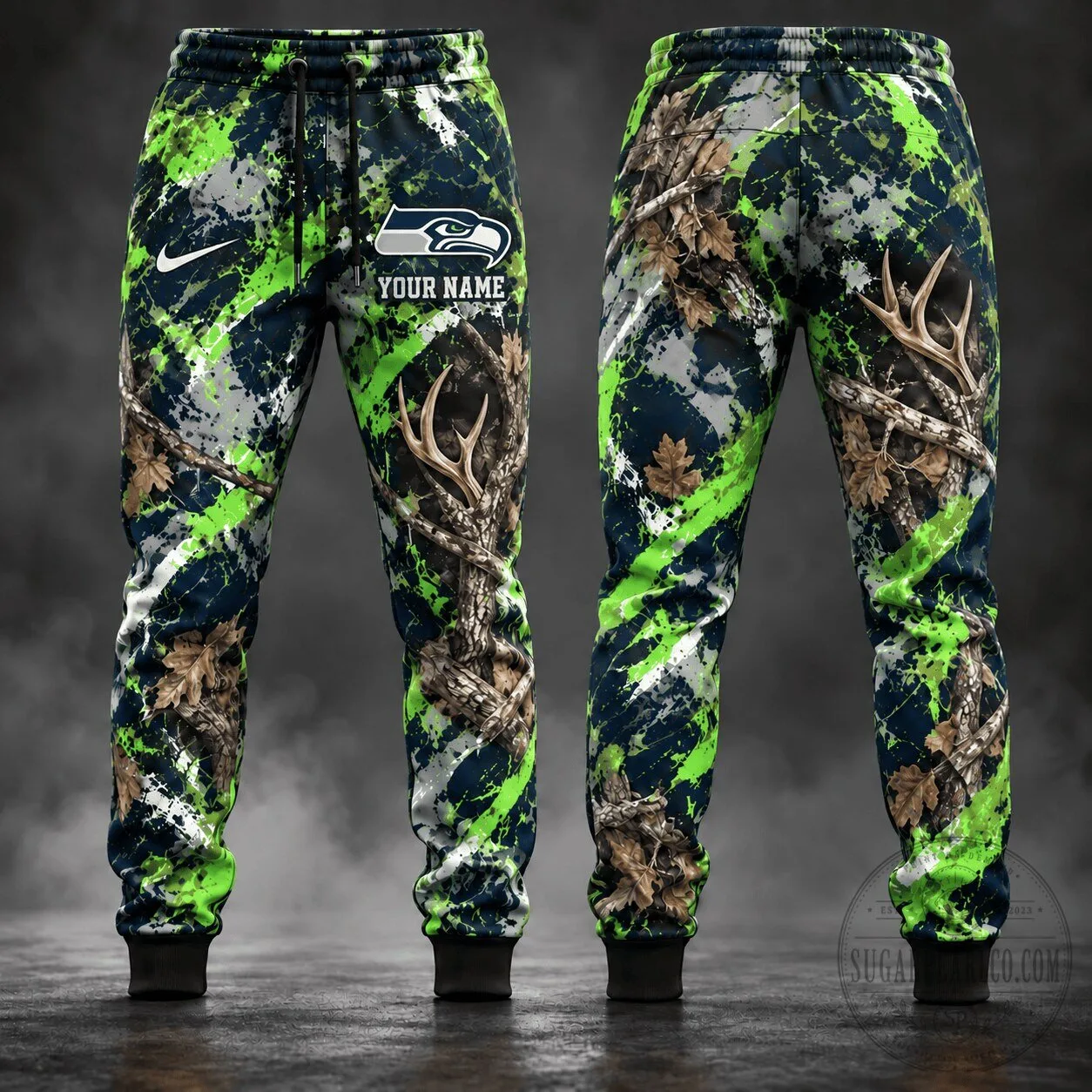 Seattle Seahawks Camouflage Hunting Custom Name Personalized Pants 1 Seattle Seahawks Camouflage Hunting Custom Name Personalized Pants