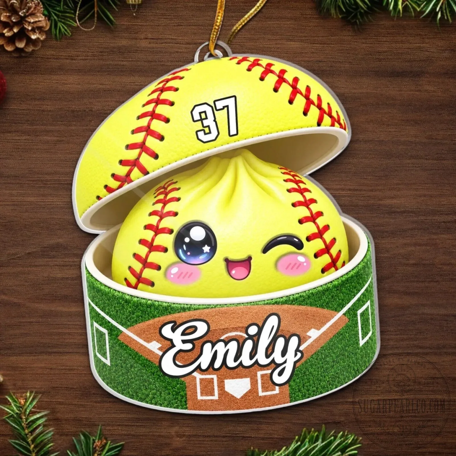 Personalized Sports Dumpling Christmas Tree Ornament 13 Personalized Sports Dumpling Christmas Tree Ornament