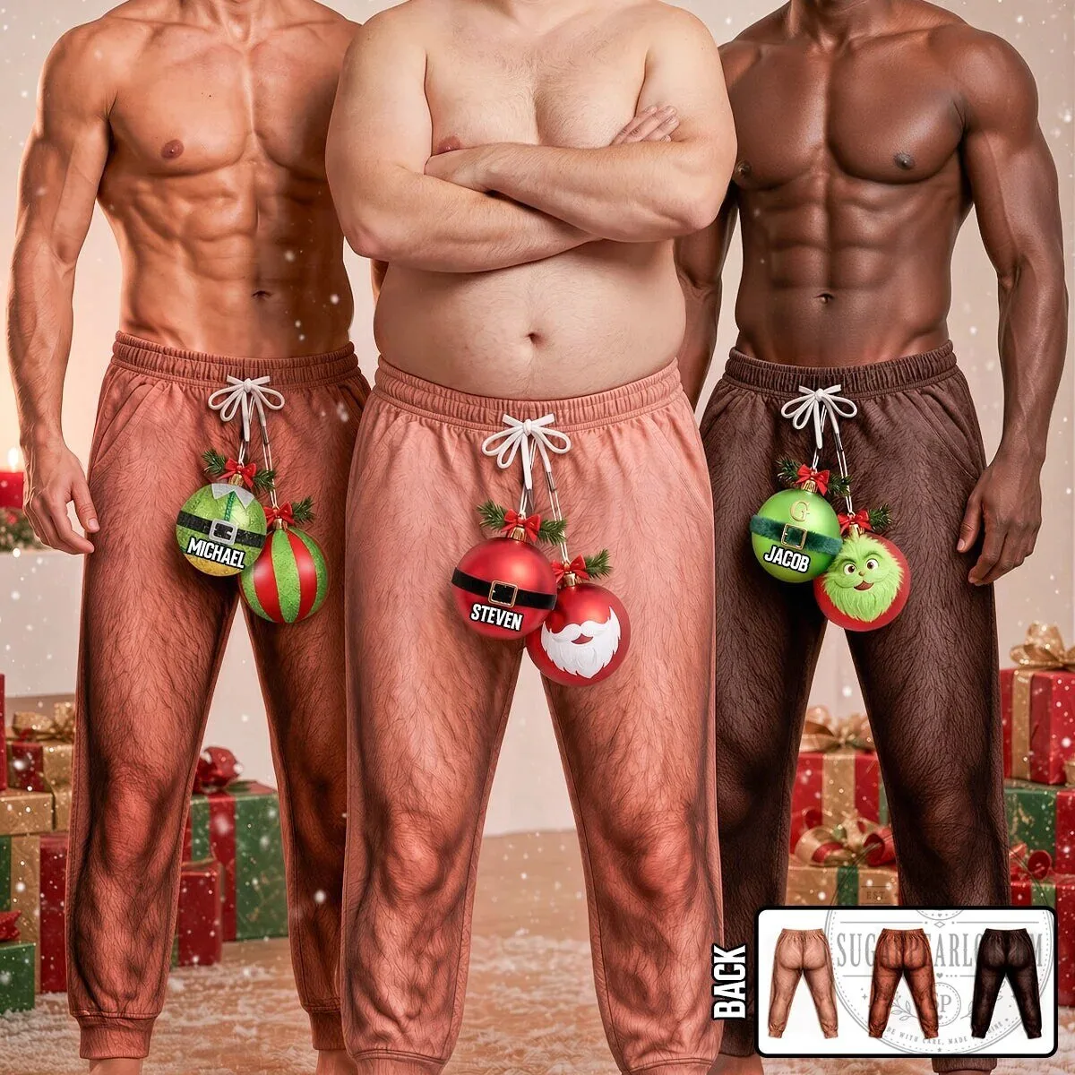 Funny Santa Claus Personalized Christmas Hairy Legs Sweatpants 1 Funny Santa Claus Personalized Christmas Hairy Legs Sweatpants