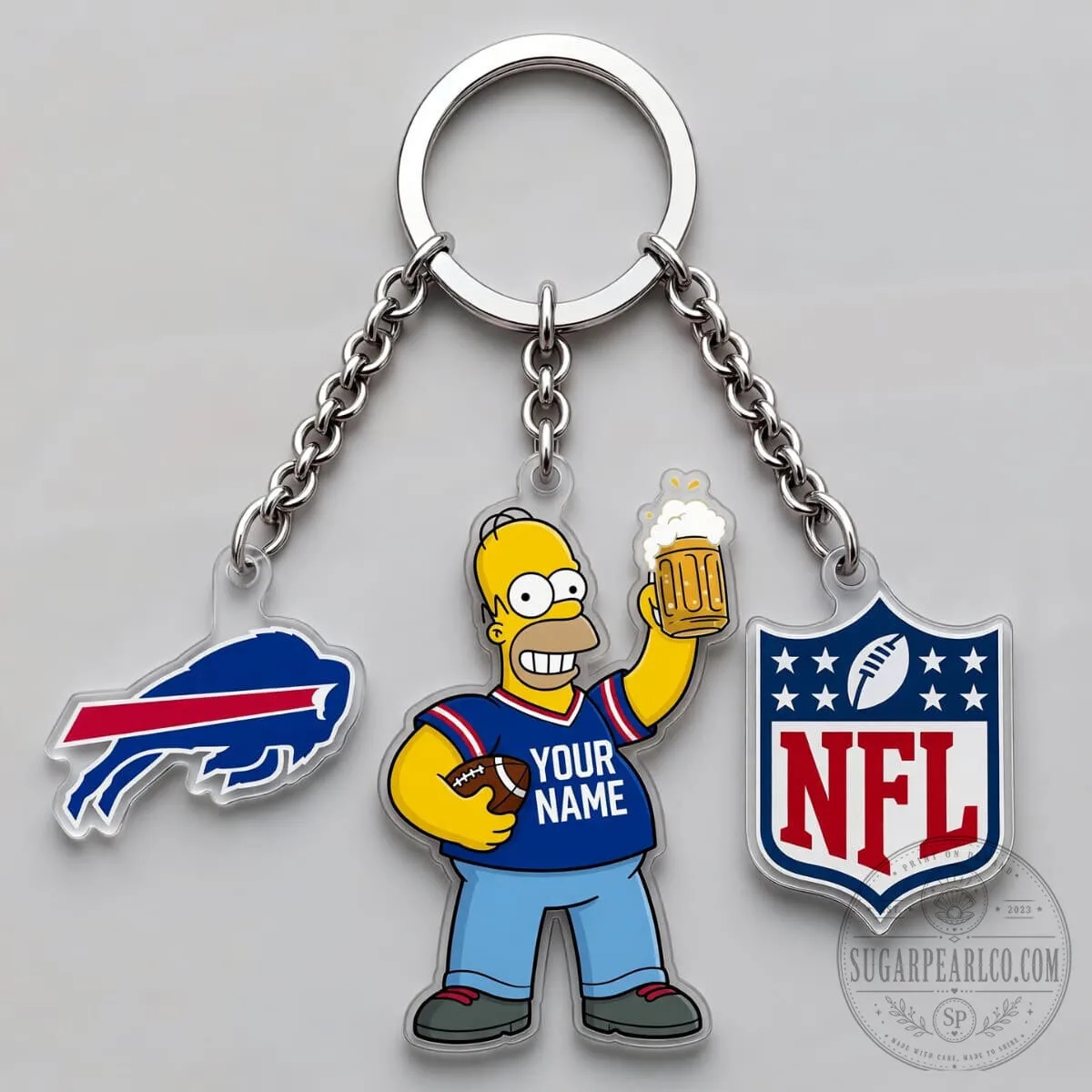 Buffalo Bills The Simpsons Homer Simpson Personalized Keychain 1 Buffalo Bills The Simpsons Homer Simpson Personalized Keychain