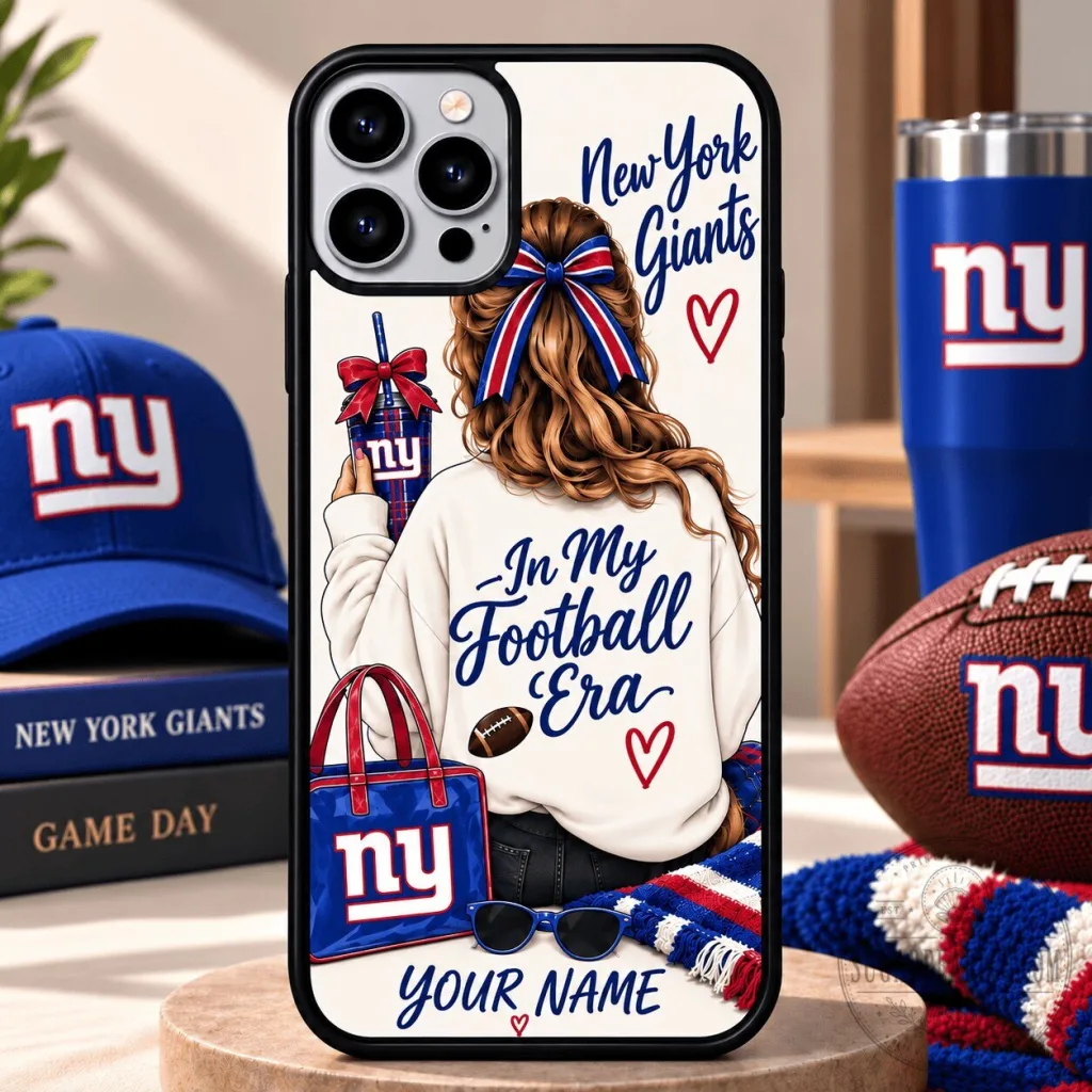 New York Giants Personalized Football Era Fan Girl Phone Case New York Giants Personalized Football Era Fan Girl Phone Case