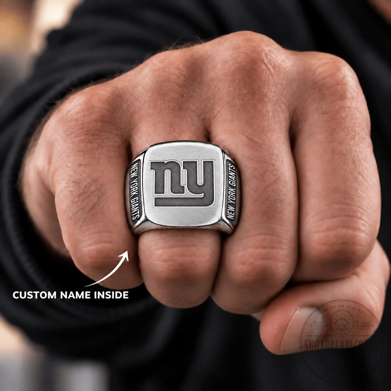 New York Giants National Football League Custom Engraved Ring for Men