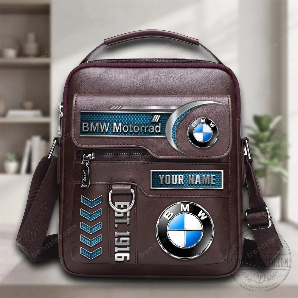 BMW Motorrad Personalized Leather Shoulder Bag