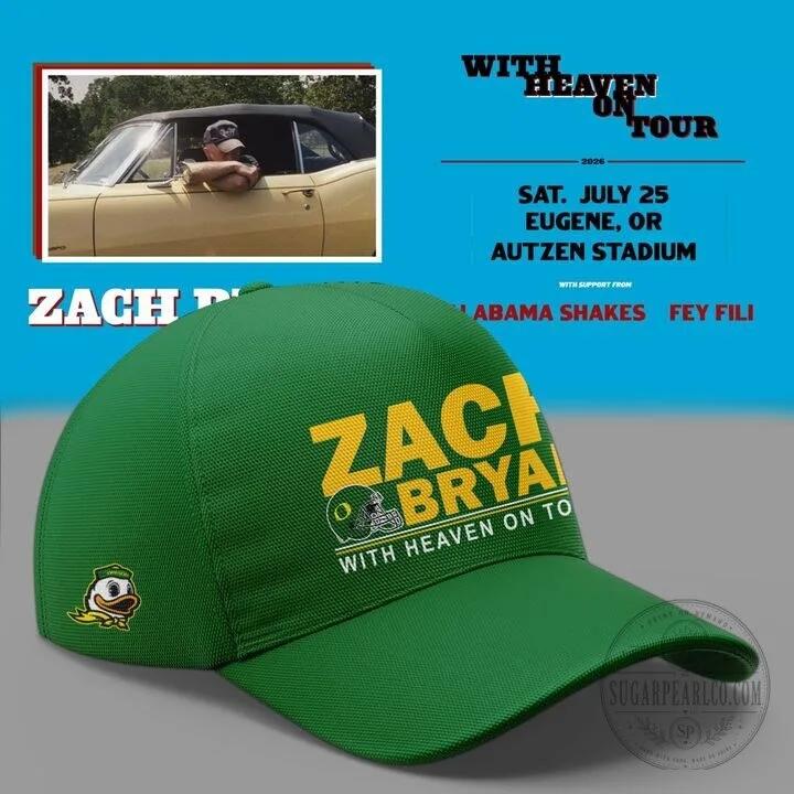 Zach Bryan With Heaven On Tour Oregon Football Green Hoodie 13 Zach Bryan With Heaven On Tour Oregon Football Green Hoodie