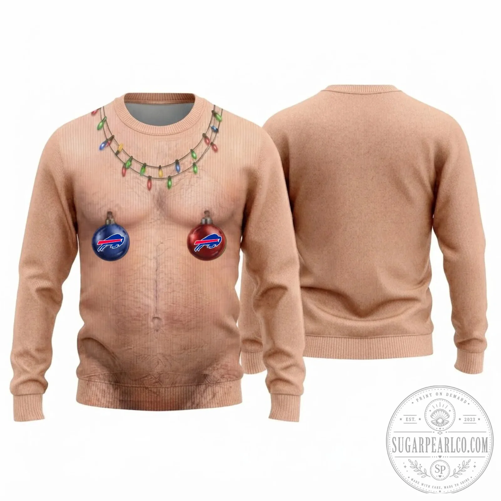 Buffalo Bills Christmas Nude Chest Ugly Sweater Holiday Sweatshirt 5 Buffalo Bills Christmas Nude Chest Ugly Sweater Holiday Sweatshirt