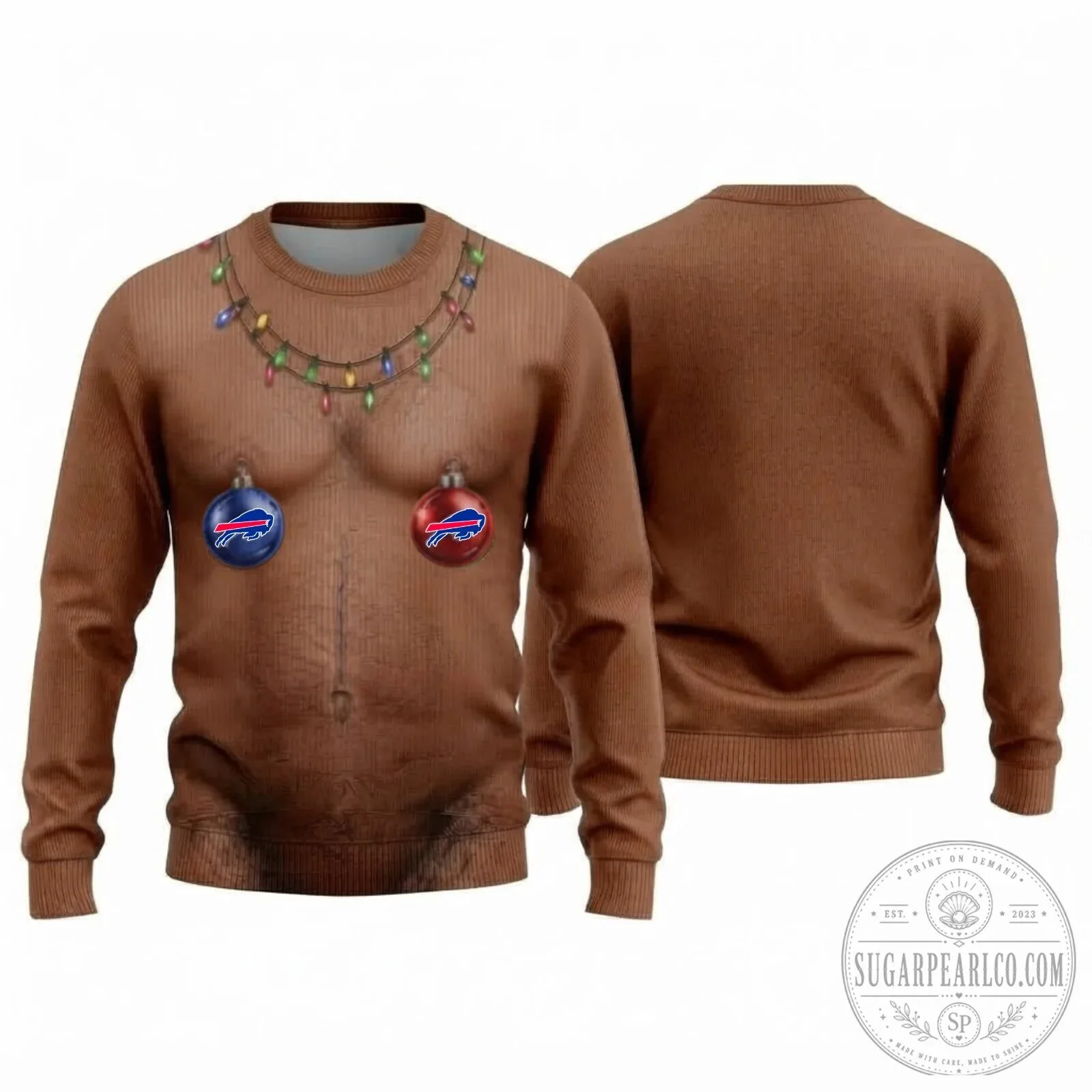 Buffalo Bills Christmas Nude Chest Ugly Sweater Holiday Sweatshirt 7 Buffalo Bills Christmas Nude Chest Ugly Sweater Holiday Sweatshirt