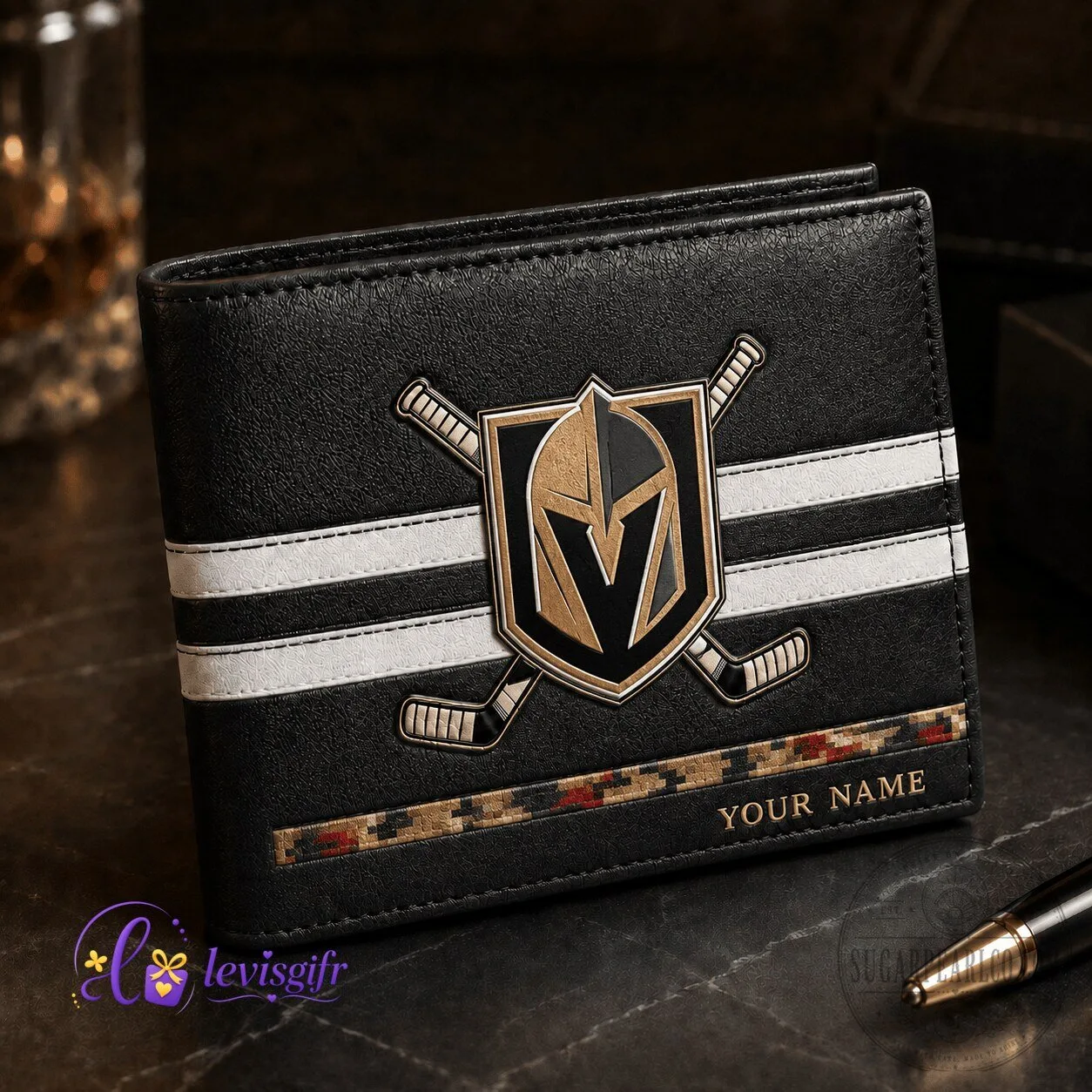 Vegas Golden Knights Hockey Team Personalized Wallet