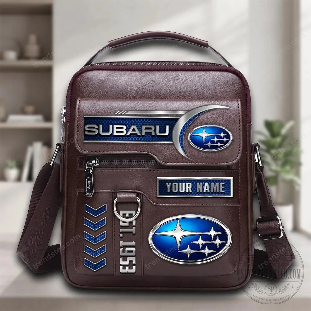 Subaru Car Brand Personalized Leather Shoulder Bag