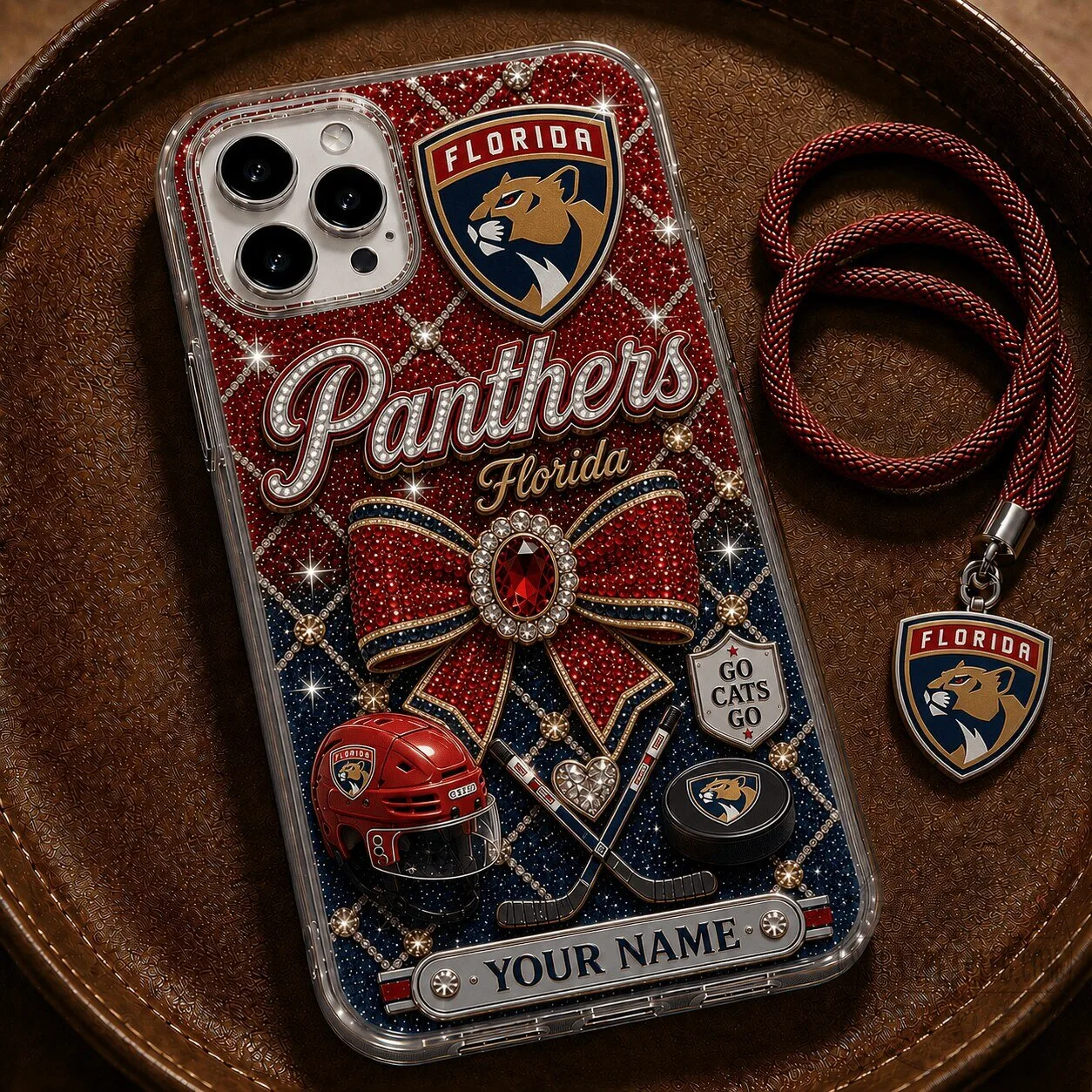 Florida Panthers National Hockey League Custom Name Bling Phone Case 1 Florida Panthers National Hockey League Custom Name Bling Phone Case