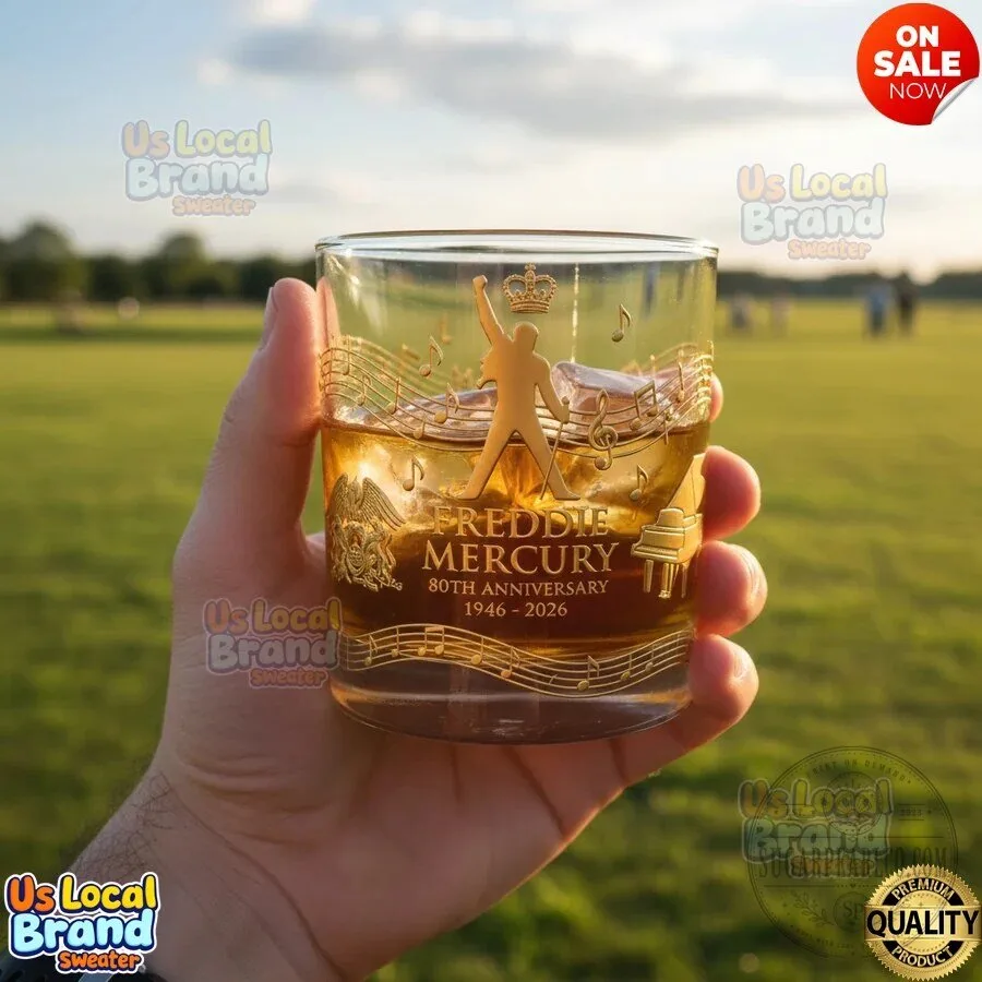 Freddie Mercury 80th Anniversary 1946-2026 Commemorative Drinking Glass