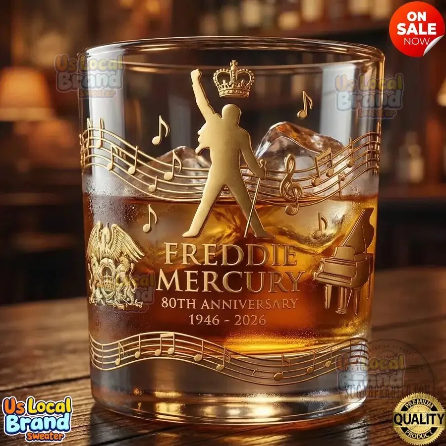 Freddie Mercury 80th Anniversary 1946-2026 Commemorative Drinking Glass 7 Freddie Mercury 80th Anniversary 1946-2026 Commemorative Drinking Glass