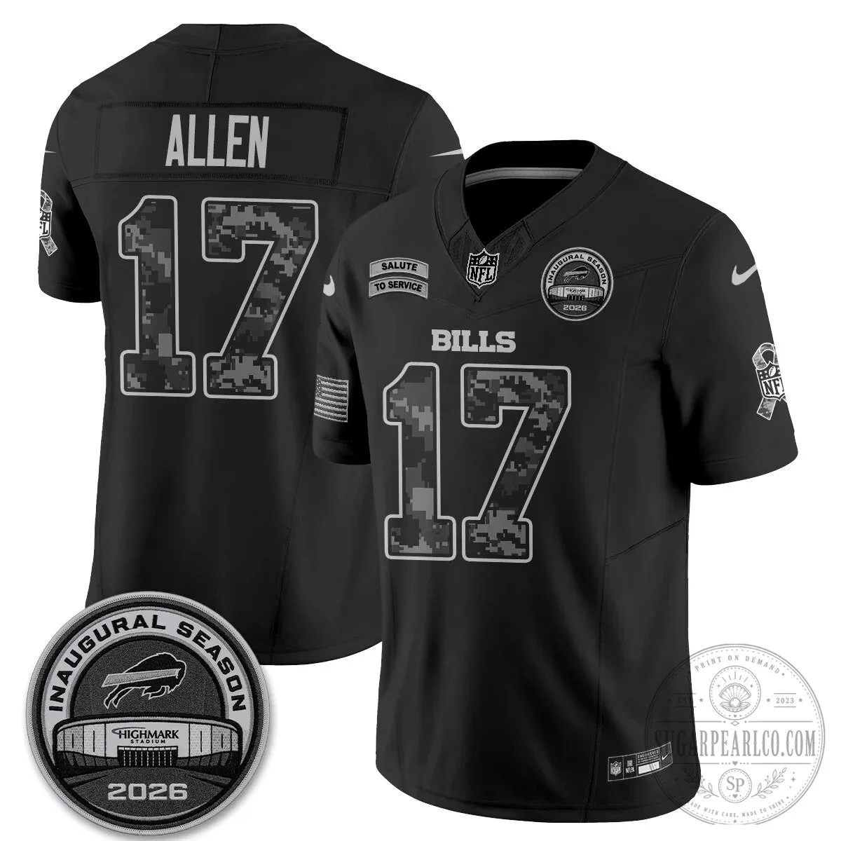 Buffalo Bills Josh Allen Salute To Service Edition Football Jersey