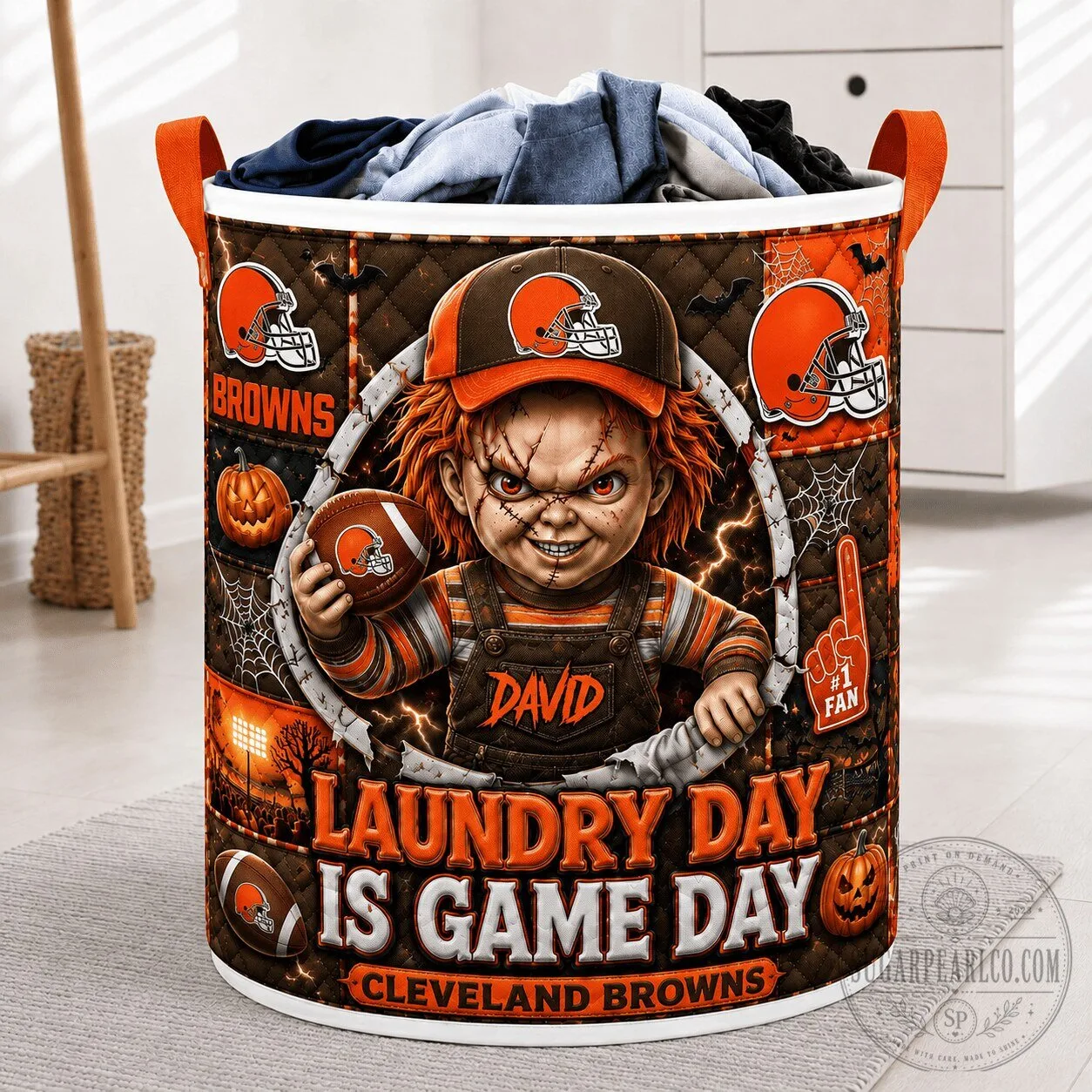 Cleveland Browns Chucky Halloween Laundry Day Is Game Day Laundry Basket 6 Cleveland Browns Chucky Halloween Laundry Day Is Game Day Laundry Basket