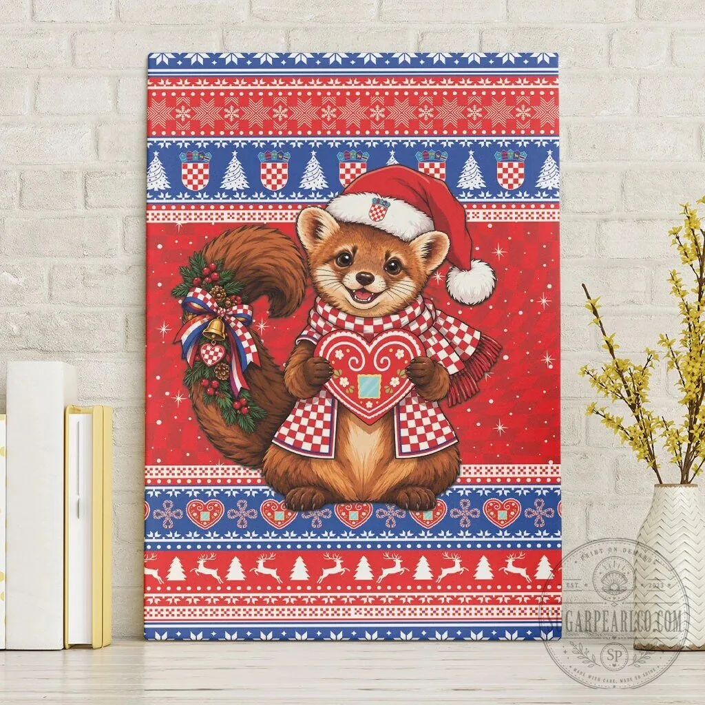 Croatian Christmas Marten Licitar Heart Holiday Wall Art Canvas 1 Croatian Christmas Marten Licitar Heart Holiday Wall Art Canvas