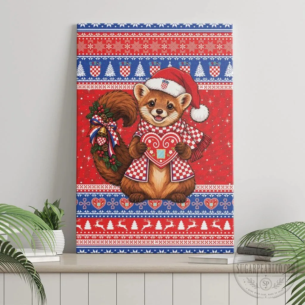 Croatian Christmas Marten Licitar Heart Holiday Wall Art Canvas 12 Croatian Christmas Marten Licitar Heart Holiday Wall Art Canvas