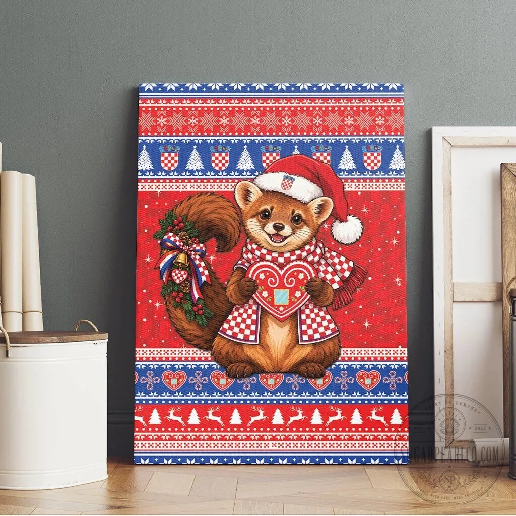Croatian Christmas Marten Licitar Heart Holiday Wall Art Canvas 15 Croatian Christmas Marten Licitar Heart Holiday Wall Art Canvas