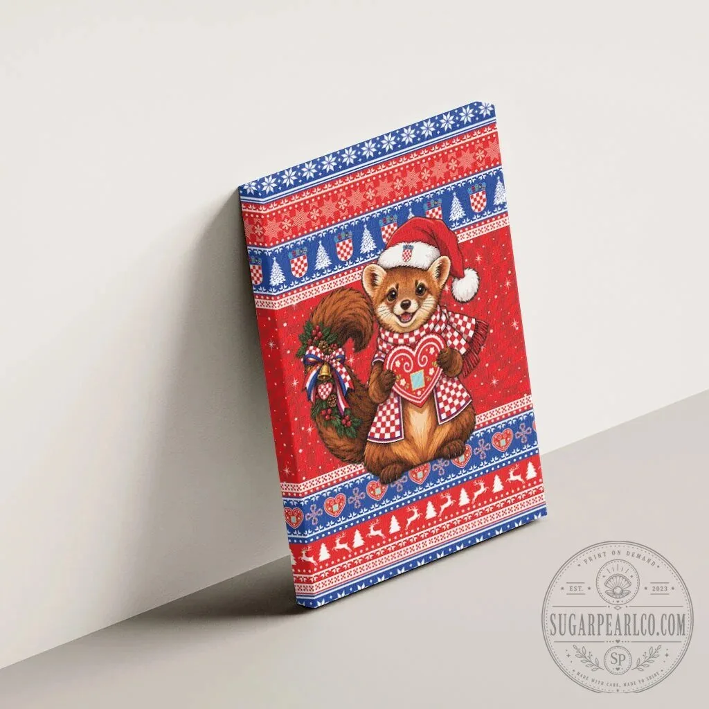 Croatian Christmas Marten Licitar Heart Holiday Wall Art Canvas 17 Croatian Christmas Marten Licitar Heart Holiday Wall Art Canvas