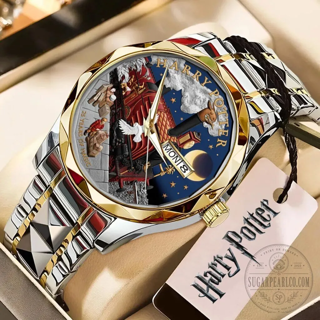 Harry Potter 25th Anniversary Hogwarts Express Gold and Silver Watch