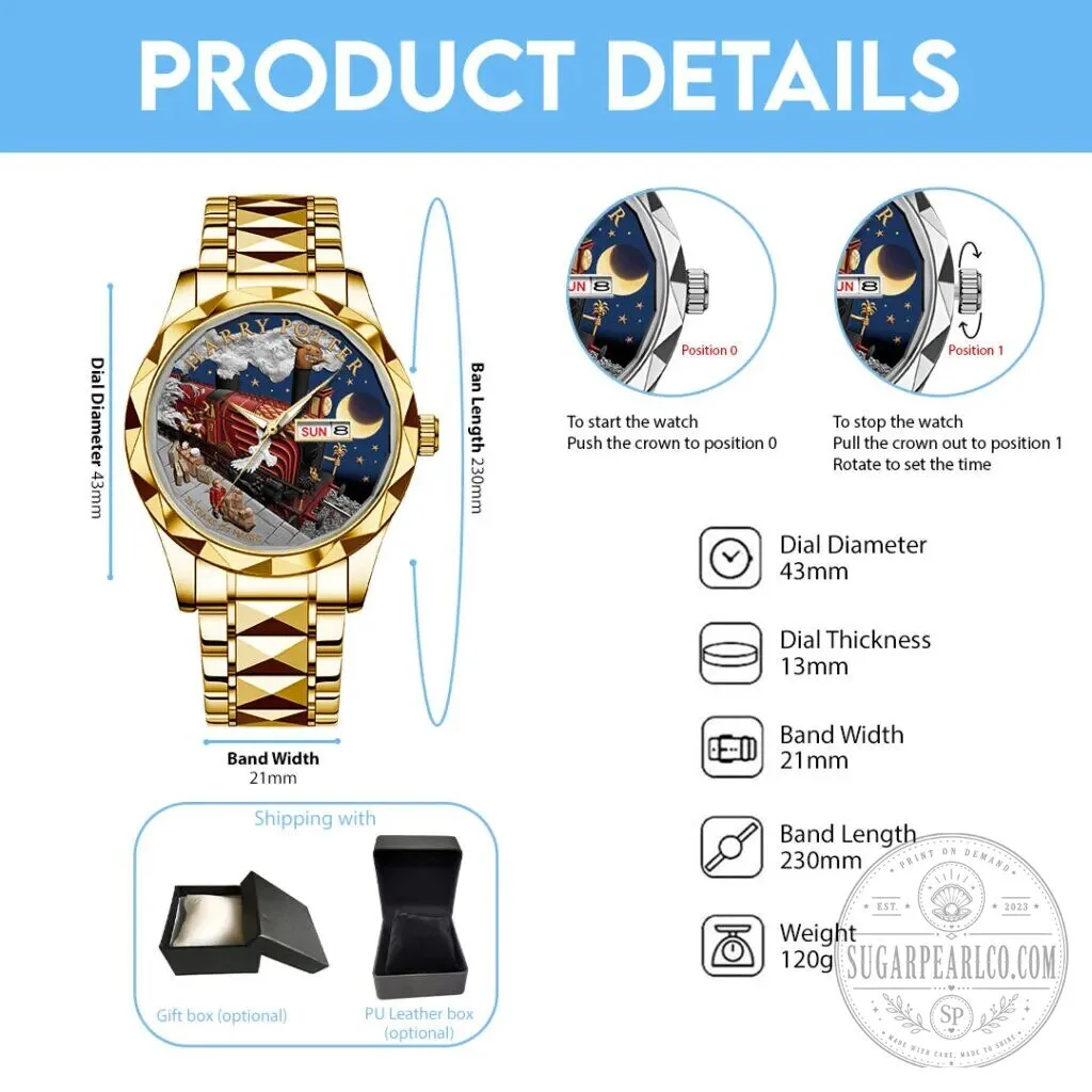 Harry Potter 25th Anniversary Hogwarts Express Gold and Silver Watch 12 Harry Potter 25th Anniversary Hogwarts Express Gold and Silver Watch