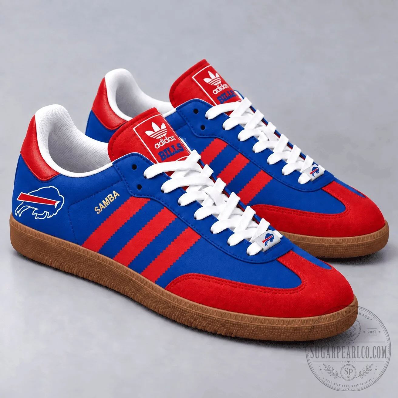 Buffalo Bills National Football League Team Logo Red and Blue Samba Shoes 3 Buffalo Bills National Football League Team Logo Red and Blue Samba Shoes