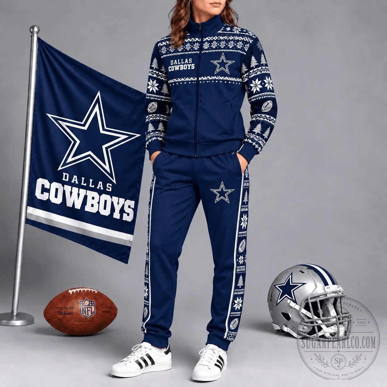 Dallas Cowboys Christmas Holiday Spirit Full-Zip Tracksuit Jacket 5 Dallas Cowboys Christmas Holiday Spirit Full-Zip Tracksuit Jacket