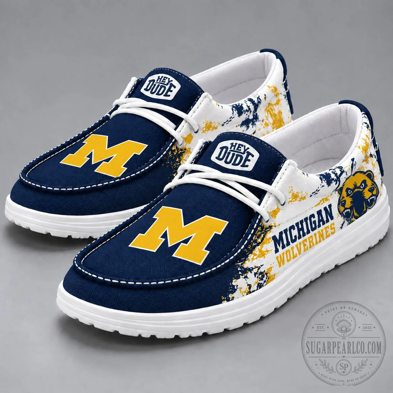 Michigan Wolverines NCAA Classic Team Loafer Shoes for Men and Women 2 Michigan Wolverines NCAA Classic Team Loafer Shoes for Men and Women
