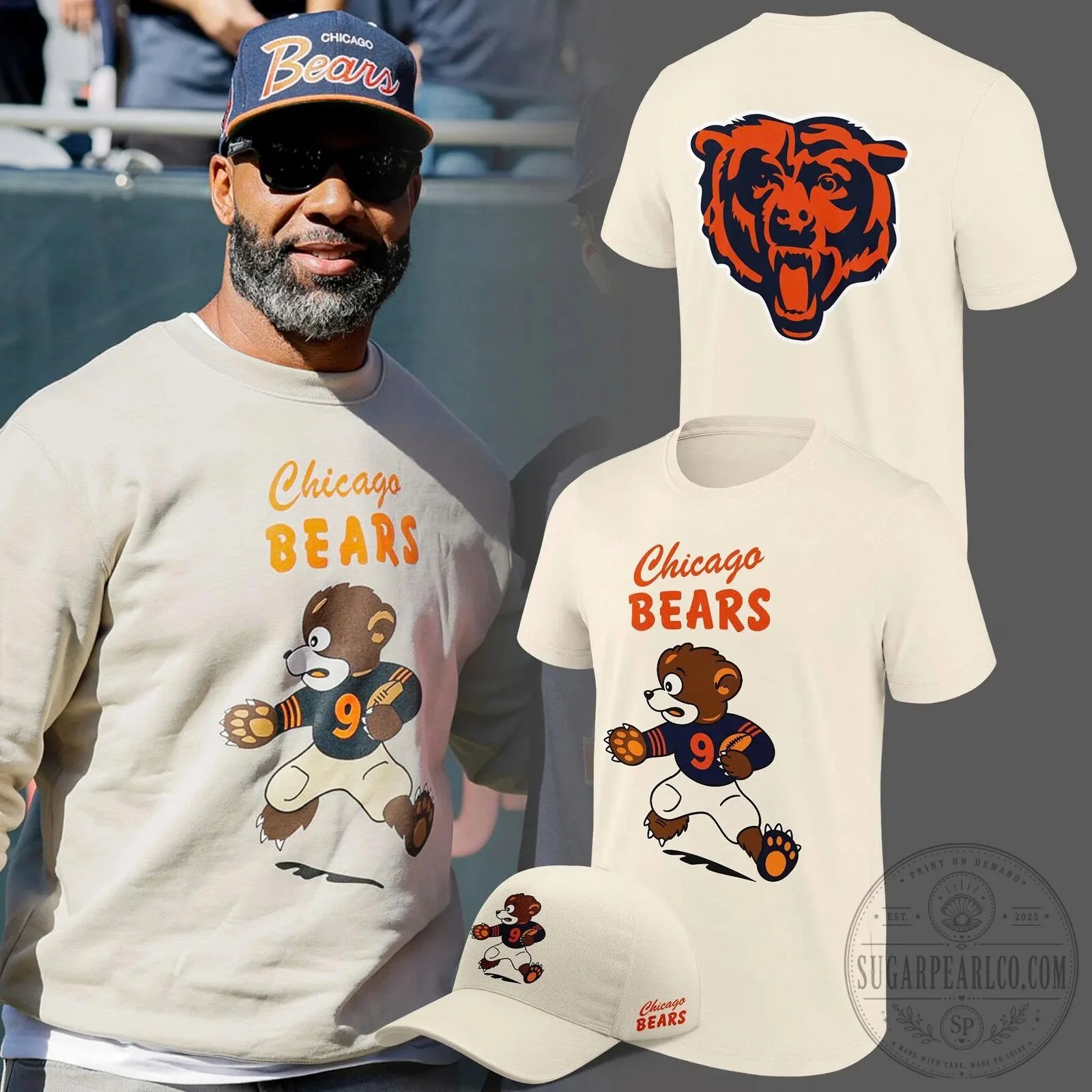Matt Forte Cartoon Bear T-Shirt for Chicago Bears Football Fans