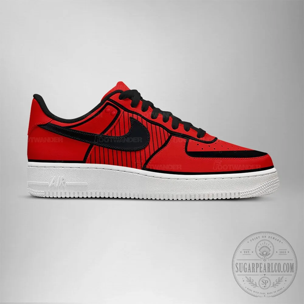 Michael Jackson Thriller Red and Black Custom Embossed Sneakers 9 Michael Jackson Thriller Red and Black Custom Embossed Sneakers