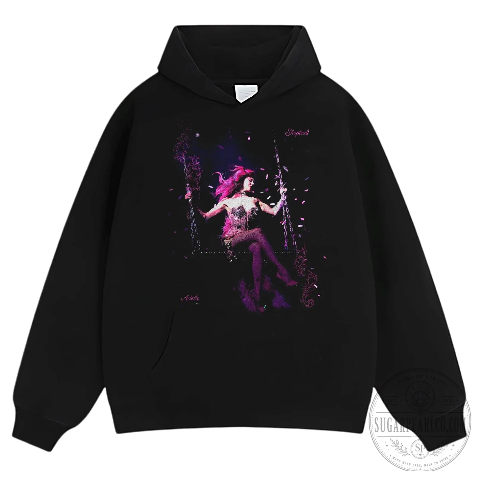 Adele Pop Star Singer on Swing Graphic Oversized Washed T-Shirt 19 Adele Pop Star Singer on Swing Graphic Oversized Washed T-Shirt