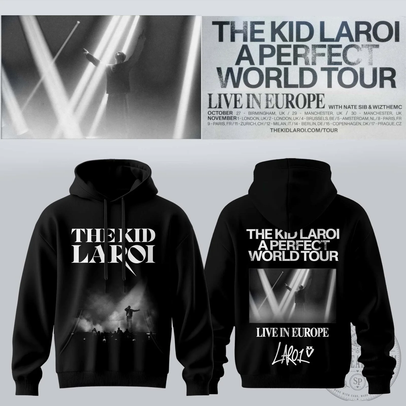 The Kid Laroi A Perfect World Tour Live in Europe Music Concert Hoodie 2 The Kid Laroi A Perfect World Tour Live in Europe Music Concert Hoodie