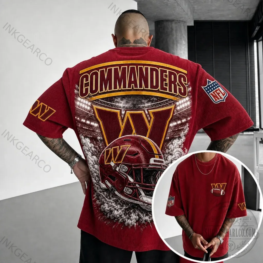 Washington Commanders NFL Football Team Stadium Graphic T-Shirt Washington Commanders NFL Football Team Stadium Graphic T-Shirt