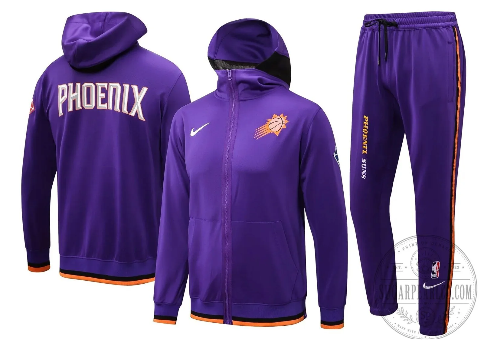 Phoenix Suns NBA Basketball Team Purple Full Zip Hoodie