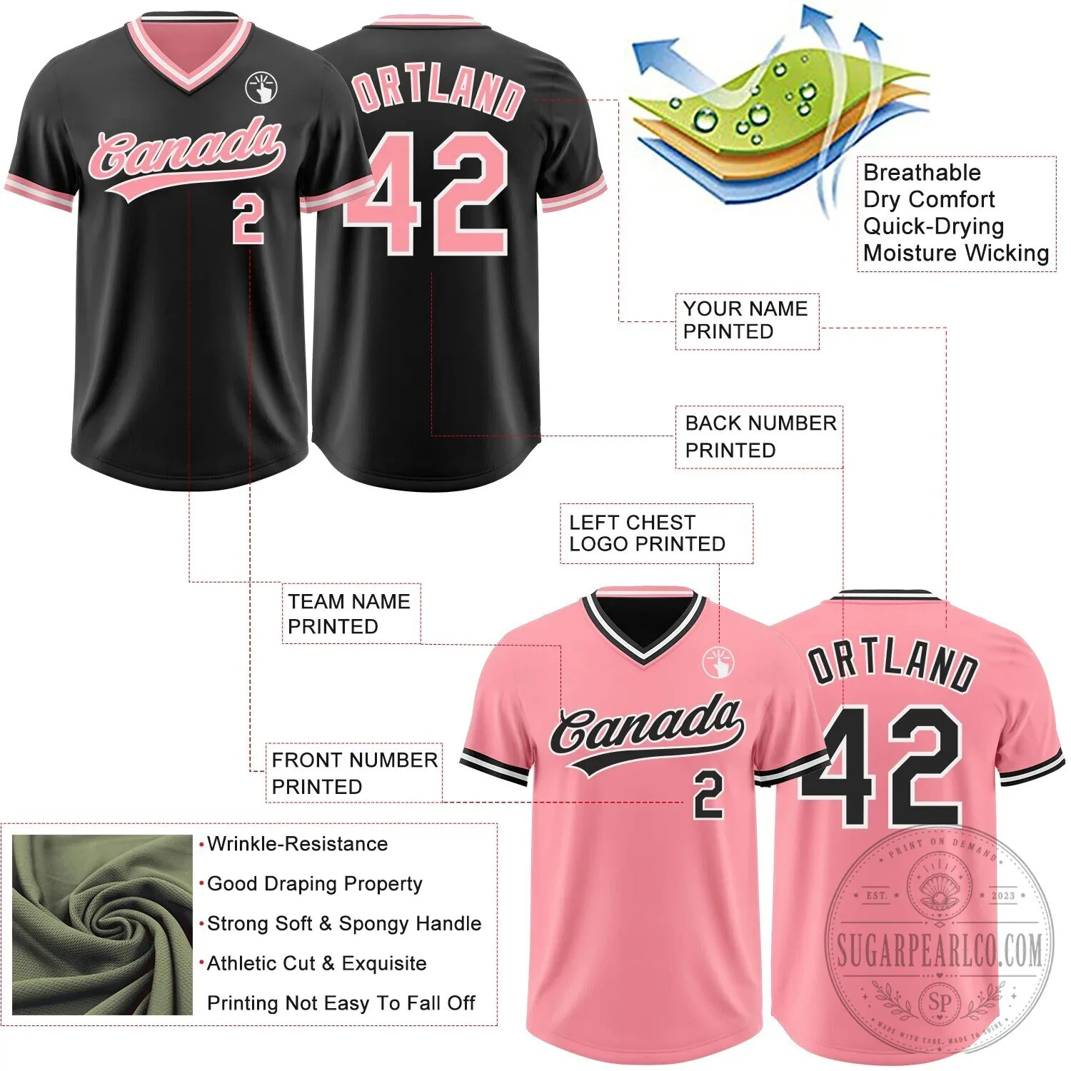 Custom Black Pink White Reversible Pullover Baseball Jersey Shirt 15 Custom Black Pink White Reversible Pullover Baseball Jersey Shirt