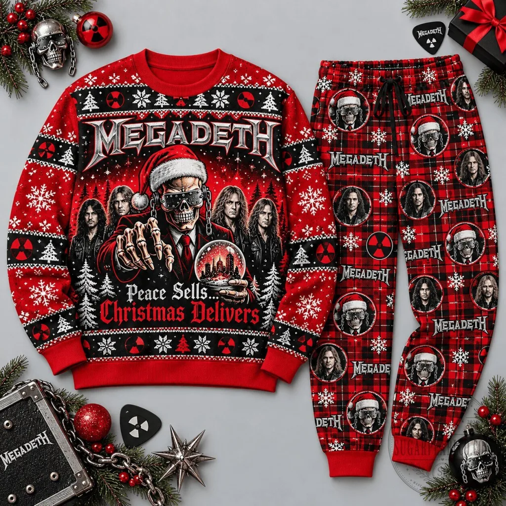 Megadeth Christmas Skeleton Peace Sells Christmas Delivers Ugly Christmas Sweater Megadeth Christmas Skeleton Peace Sells Christmas Delivers Ugly Christmas Sweater