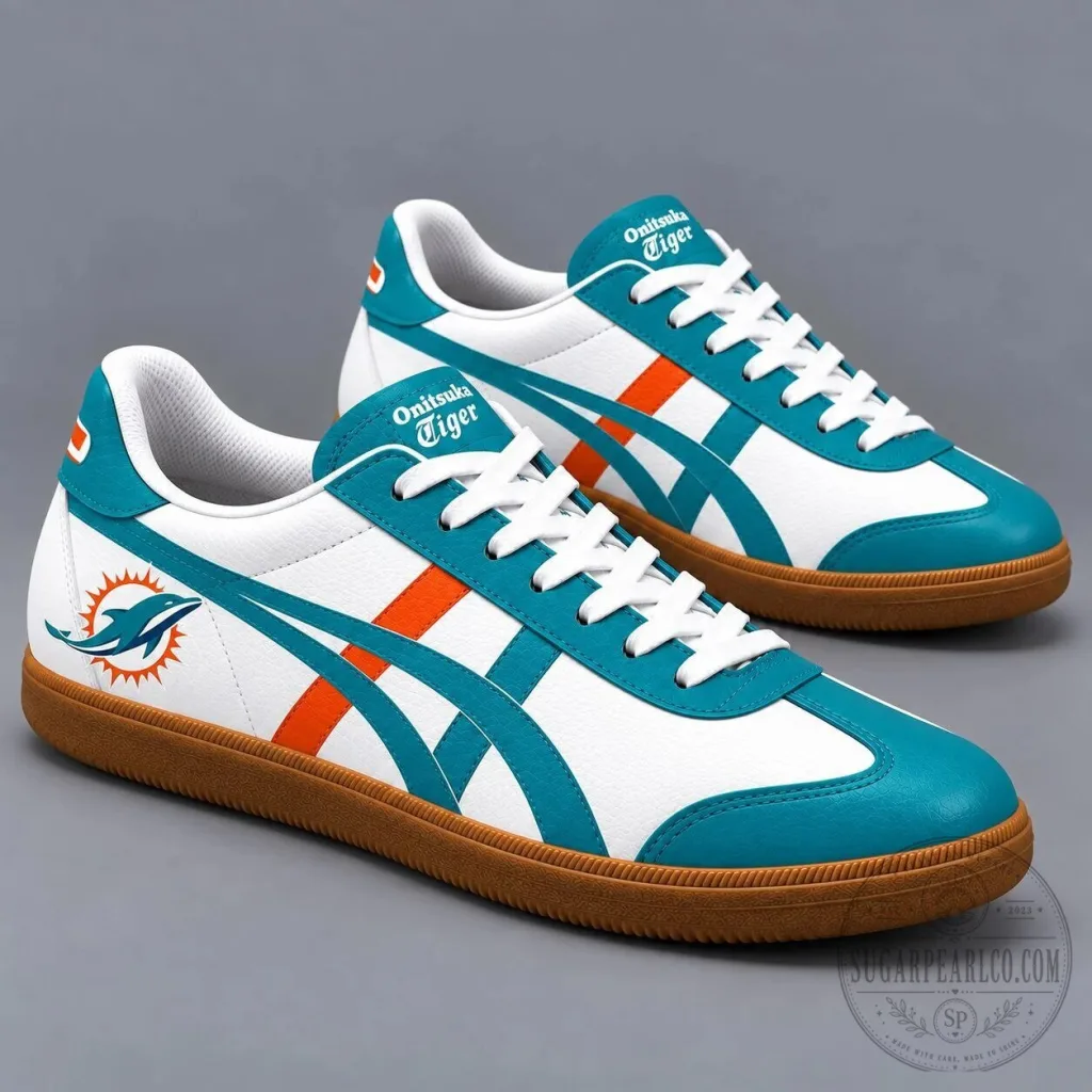 Onitsuka Tiger Shoes Featuring Miami Dolphins NFL Team Pride Onitsuka Tiger Shoes Featuring Miami Dolphins NFL Team Pride